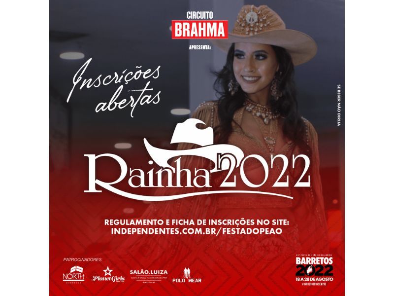 Imagem JPG, Inscrições para o concurso da Rainha da 65ª Festa do Peão de Barretos estão abertas