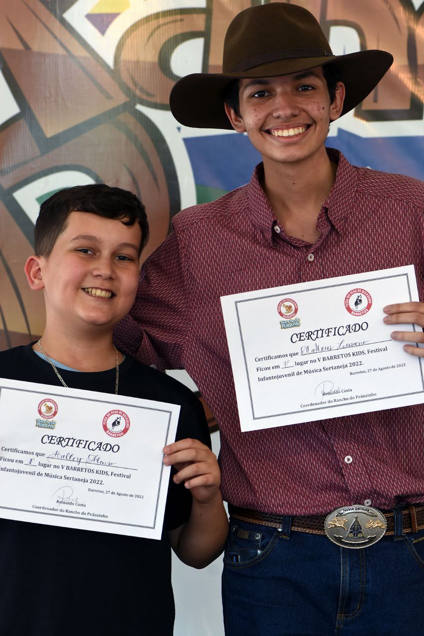 Imagem JPG, Festival Barretos Kids elege um mineiro e um barretense como os melhores