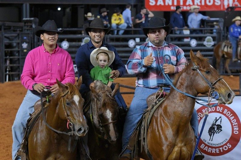 Na soma 6 ficaram com o 1º lugar os paulistas Flávio Kfouri (Severínia/SP), João Vitor Arruda (Guaraci) e João Vitor Gomes (Olímpia) (André Monteiro)