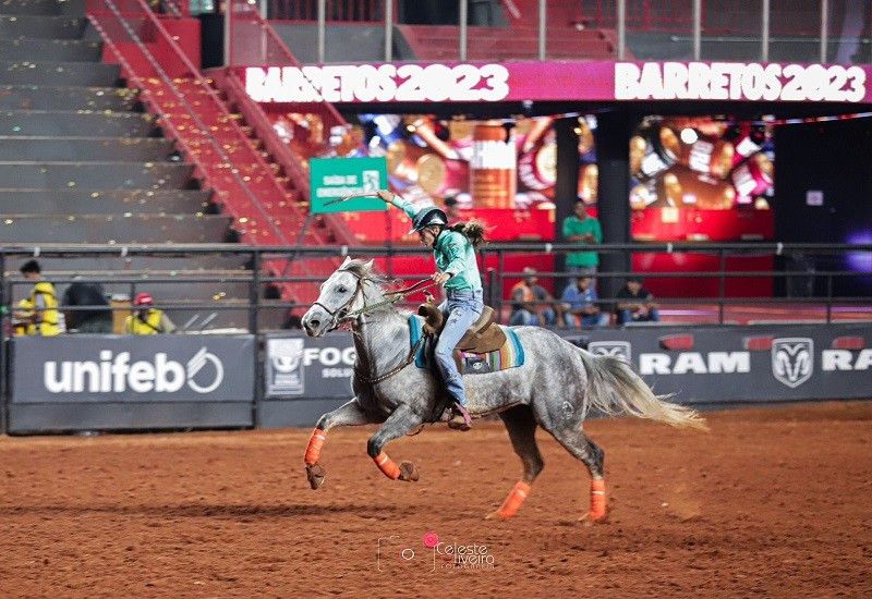 Competidora liderou as três noites da prova na arena de Barretos  (Celeste Oliveira)