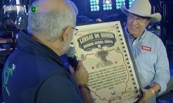 Imagem JPG, Hussein Gemha Junior recebe homenagem da TV Rodeio