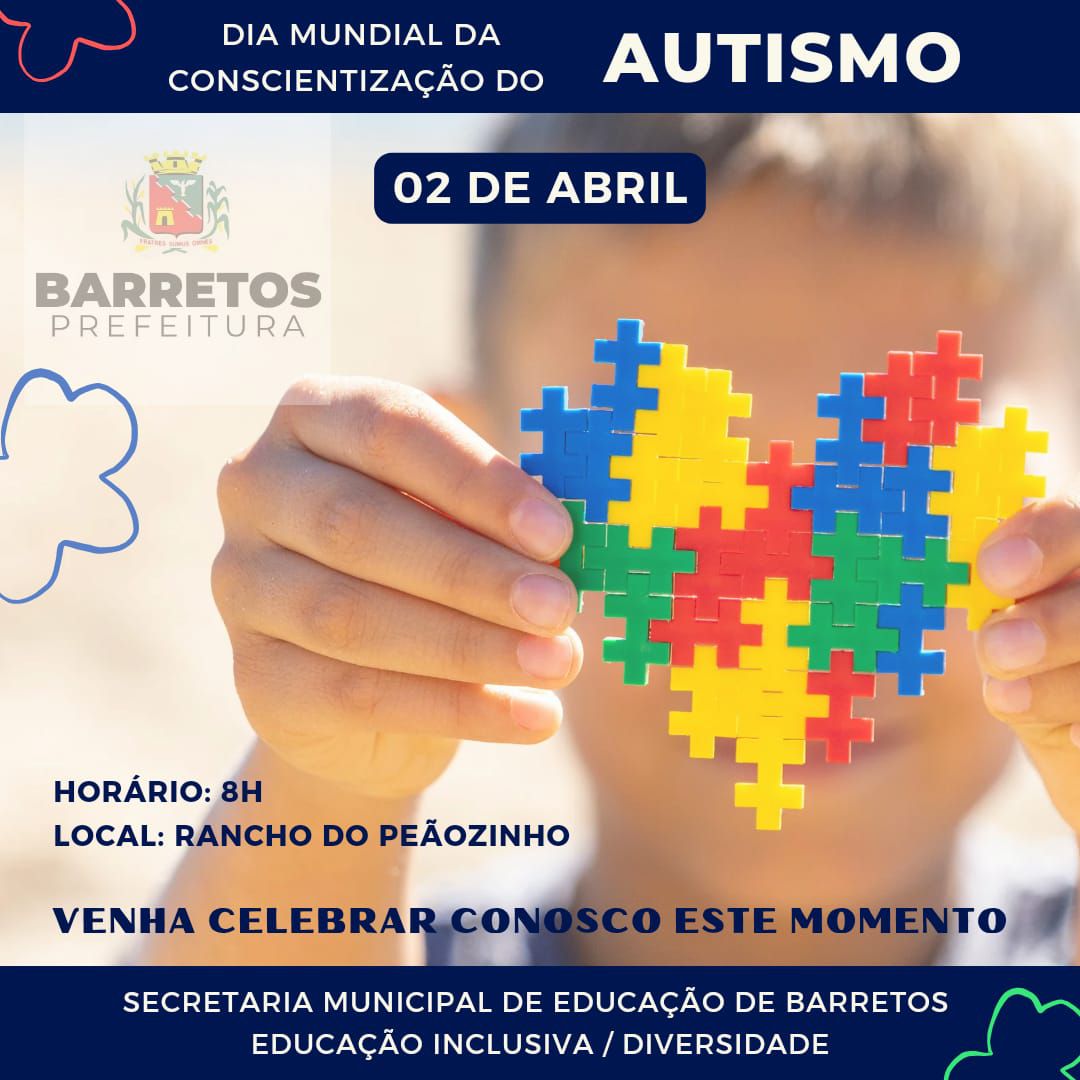 Imagem JPG, Dia Mundial de Conscientização do Autismo é celebrado em Barretos com atividades no Rancho do Peãozinho