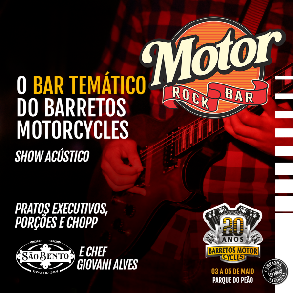 Imagem JPG, Barretos Motorcycles: Motor Rock Bar terá cardápio assinado por chef renomado