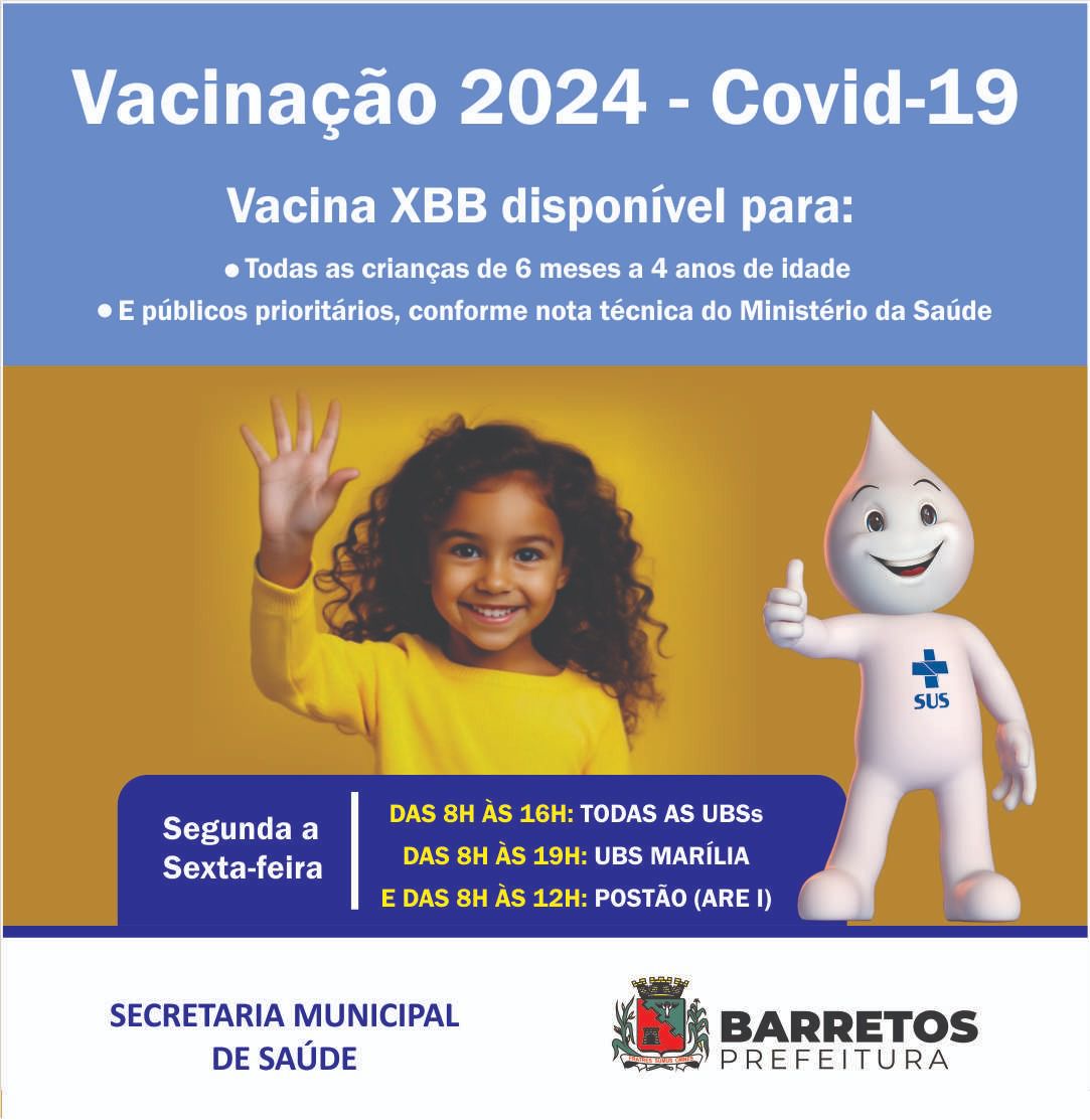 Imagem JPG, Vacinação contra a covid-19 em todas as UBSs e Novo Postão