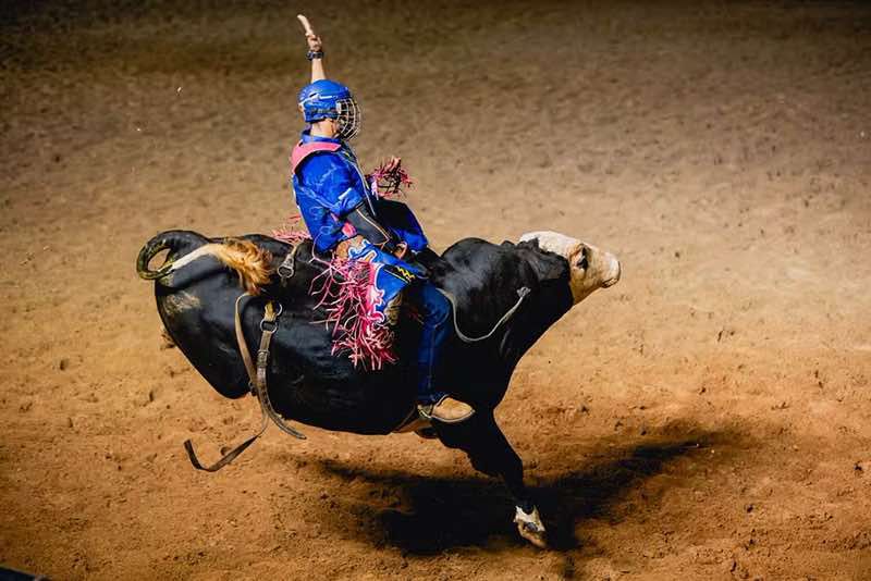 Imagem JPG, Após superar três touros, peão de Viradouro, SP, é campeão do rodeio em Ribeirão Preto