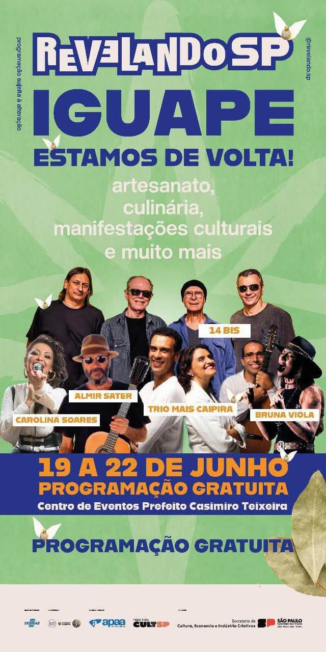 Imagem JPG, Bruna Viola e Carolina Soares também se apresentam no Revelando SP em Iguape