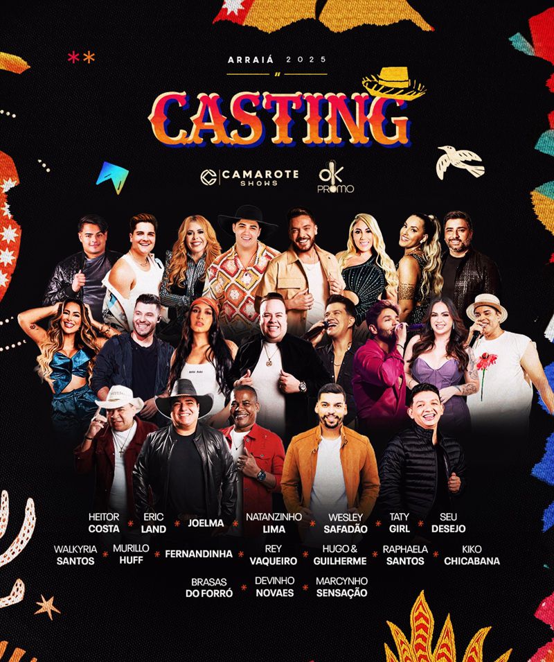 Imagem JPG, Camarote Shows anuncia maratona de 460 shows e 18 artistas para o São João
