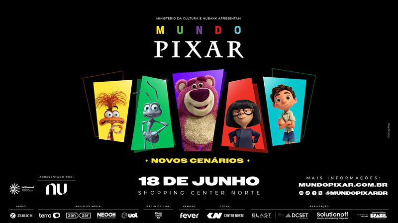 Imagem JPG, Mundo Pixar está de volta a São Paulo com a maior edição já realizada no Brasil