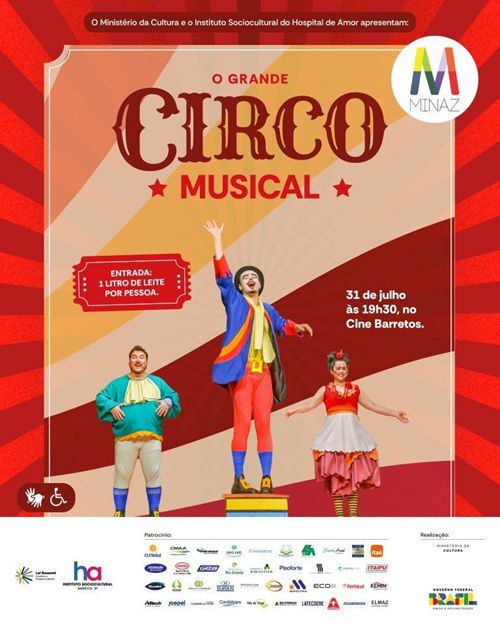 O Grande Circo Musical em Barretos no próximo dia 31