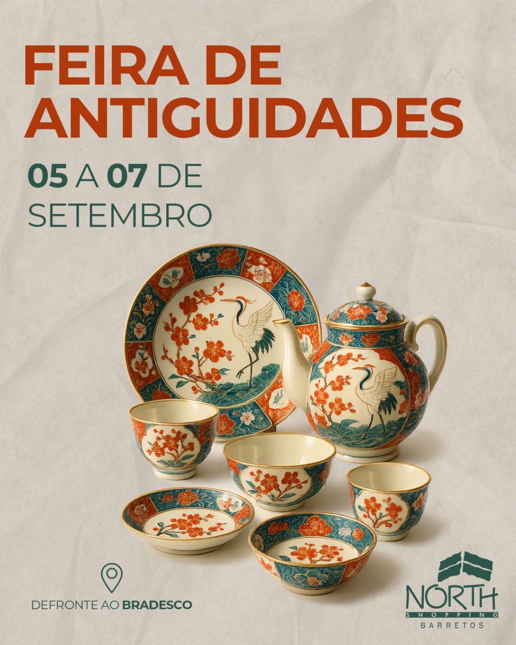 Imagem JPG, Feira de Antiguidades retorna ao North Shopping Barretos em setembro