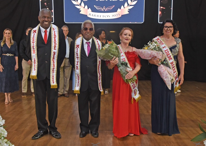 Imagem JPG, Miss e Mister Barretos Terceira Idade 2025 são eleitos em noite de gala