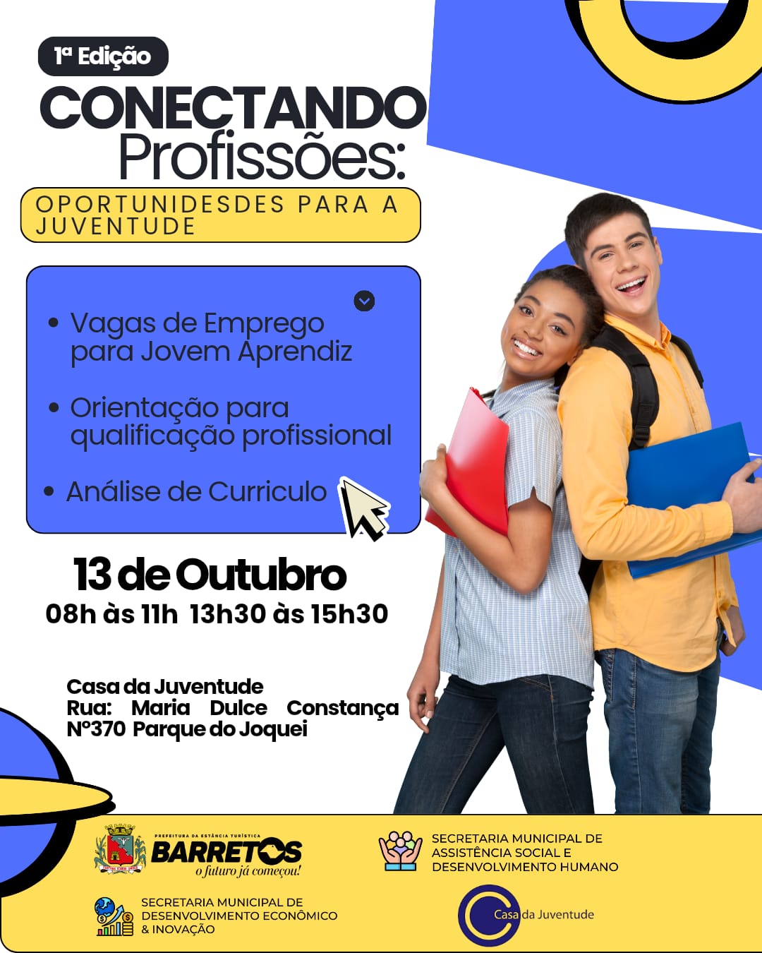 Imagem JPG, Jovens estão convidados para o 1º Conectando Profissões