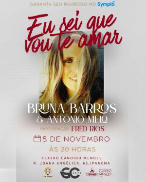 Imagem JPG, Bruna Barros e Maestro Antônio Mello apresentam o espetáculo 