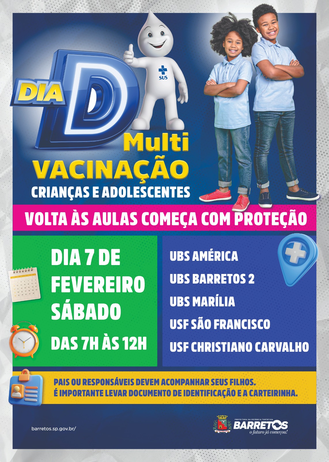 Imagem JPG, Dia D de Vacinação em Barretos será neste sábado, 7