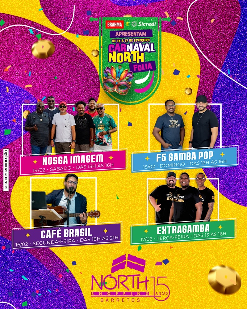 Imagem JPG, North Shopping traz programação gratuita para toda família no Carnaval 