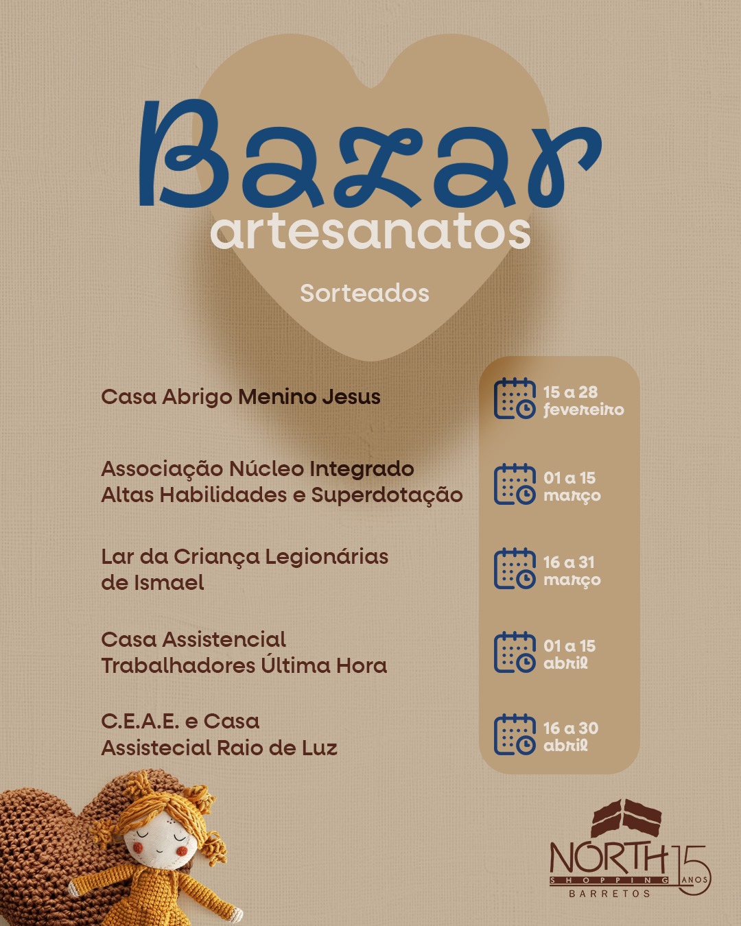 Imagem JPG, North Shopping Barretos realiza maratona de bazares solidários em prol de entidades