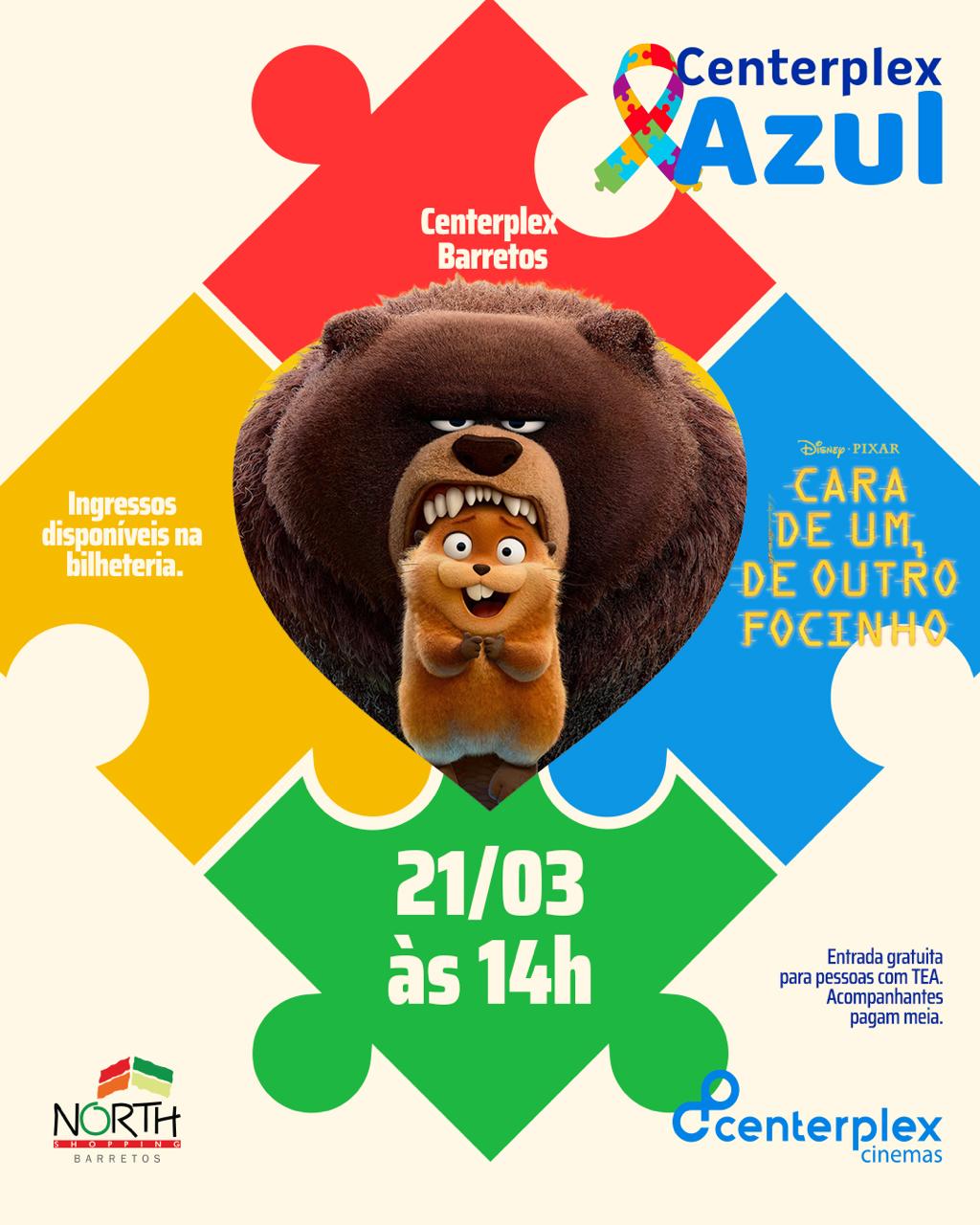 Centerplex do North Shopping Barretos realiza Sessão Azul neste sábado, adaptada para pessoas com TEA