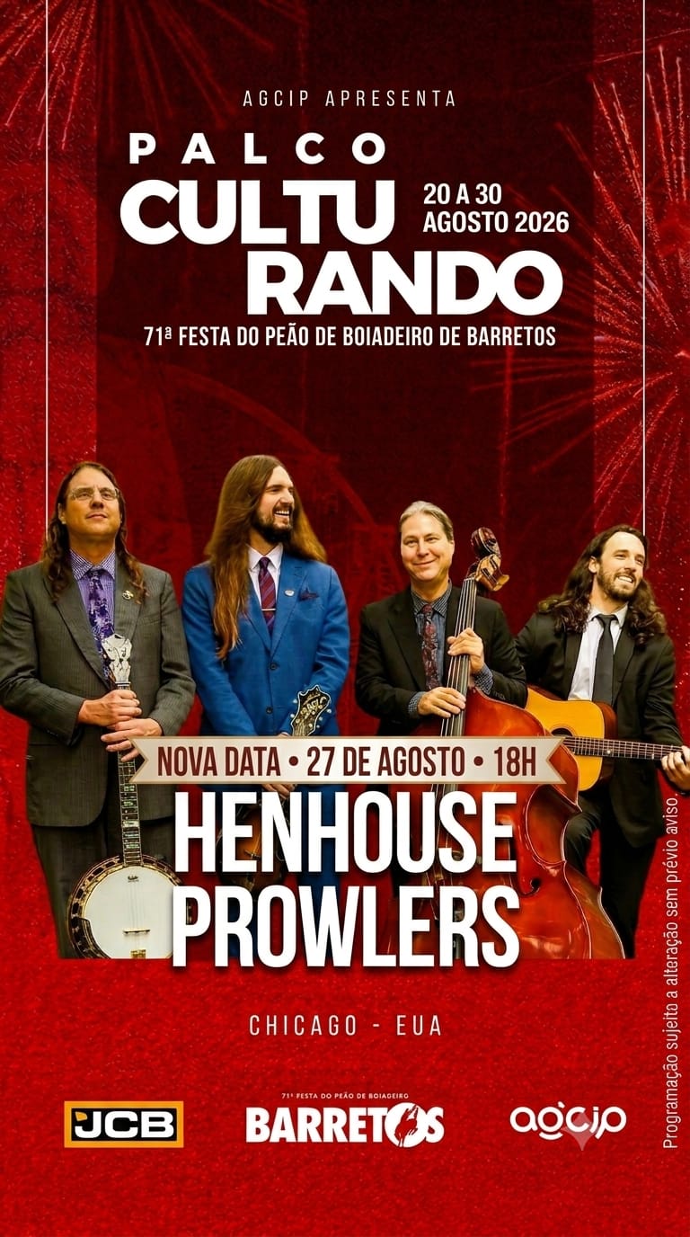 Imagem JPG, Banda americana Henhouse Prowlers se apresenta na Festa do Peão de Barretos